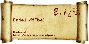 Erdei Ábel névjegykártya