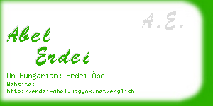 abel erdei business card