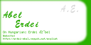 abel erdei business card